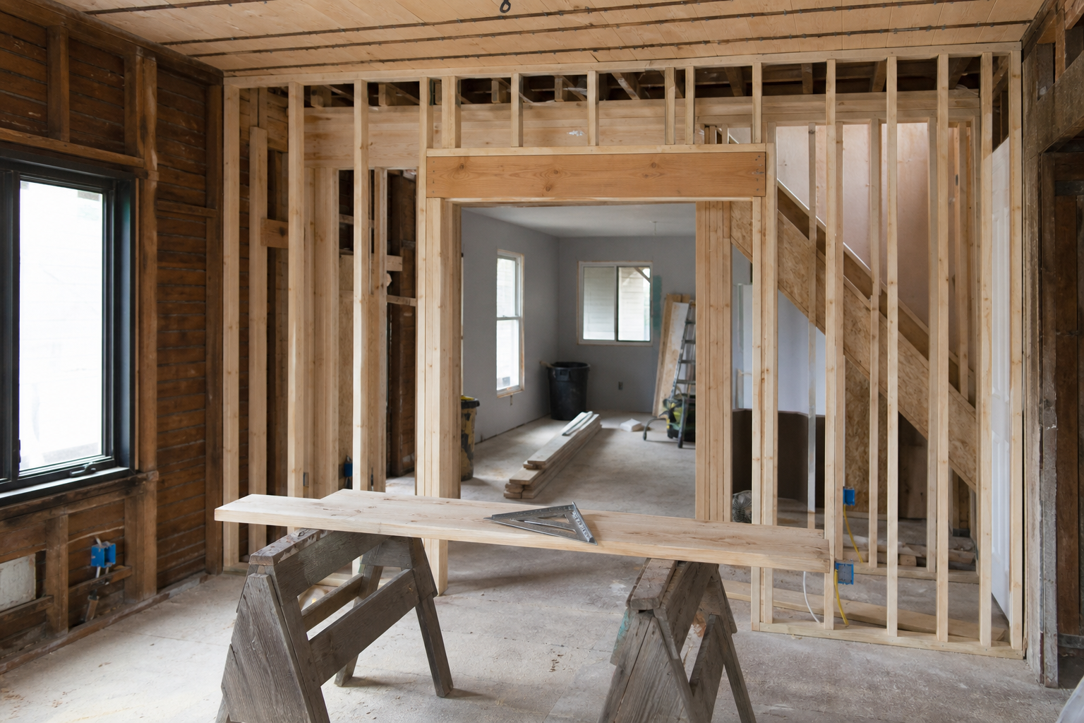 Sample interior framing photograph
